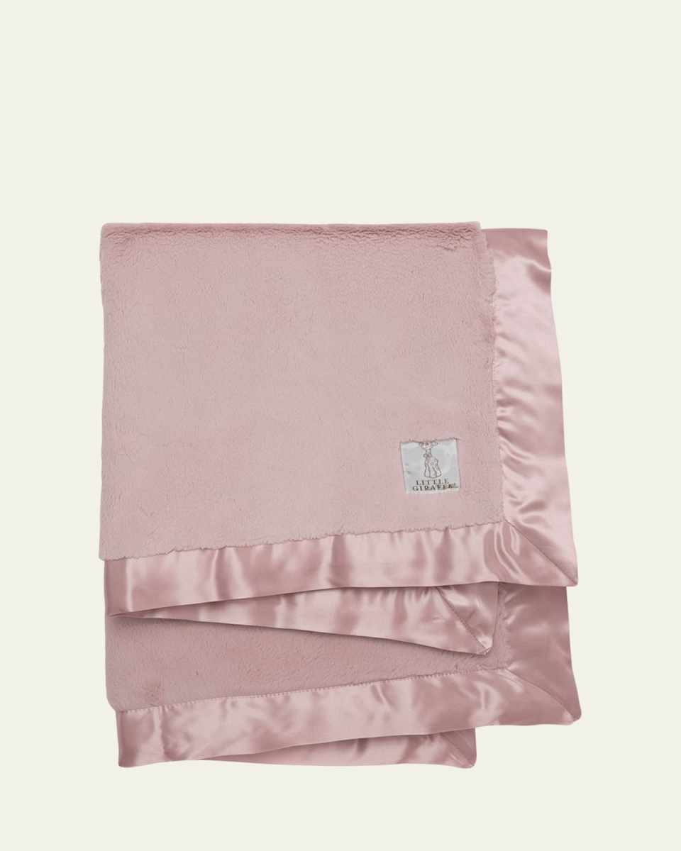 Luxe Solid Plush Baby Blanket w/ Satin Border